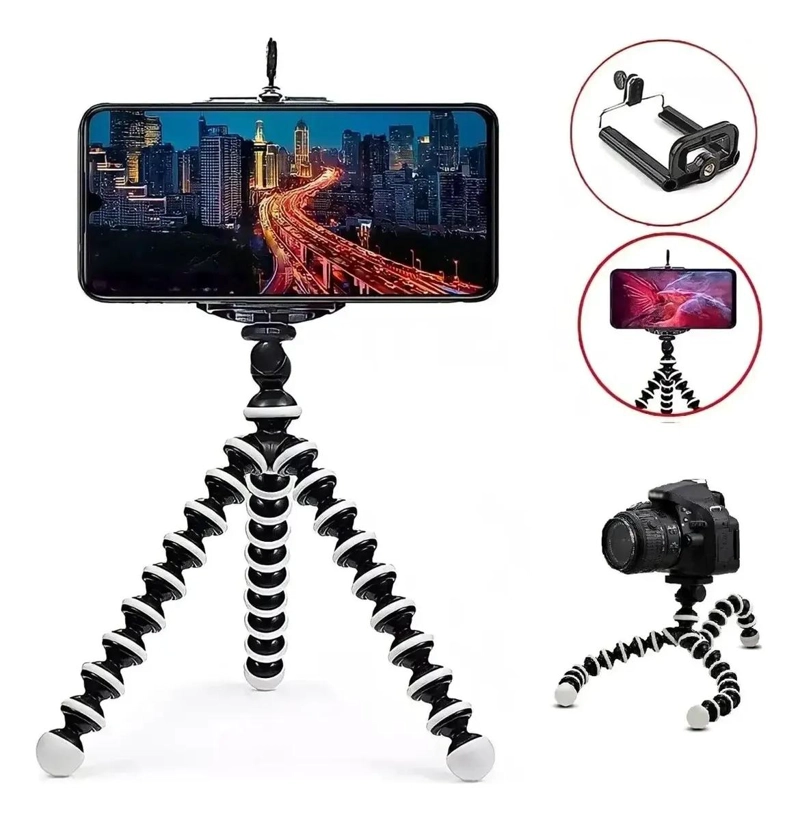TRIPODE FLEXIBLE PULPO PARA SOPORTE DE CELULAR Y CAMARA - 9