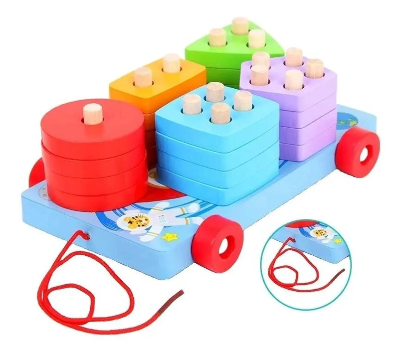 JUGUETES DIDACTICOS DE MADERA PARA BEBE S ESTIMULACION Y APRENDIZAJE - 2