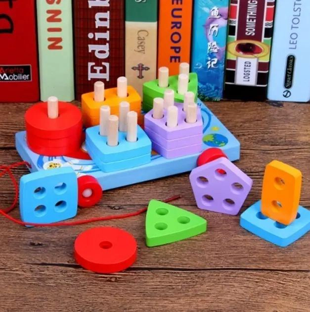 JUGUETES DIDACTICOS DE MADERA PARA BEBE S ESTIMULACION Y APRENDIZAJE - 8