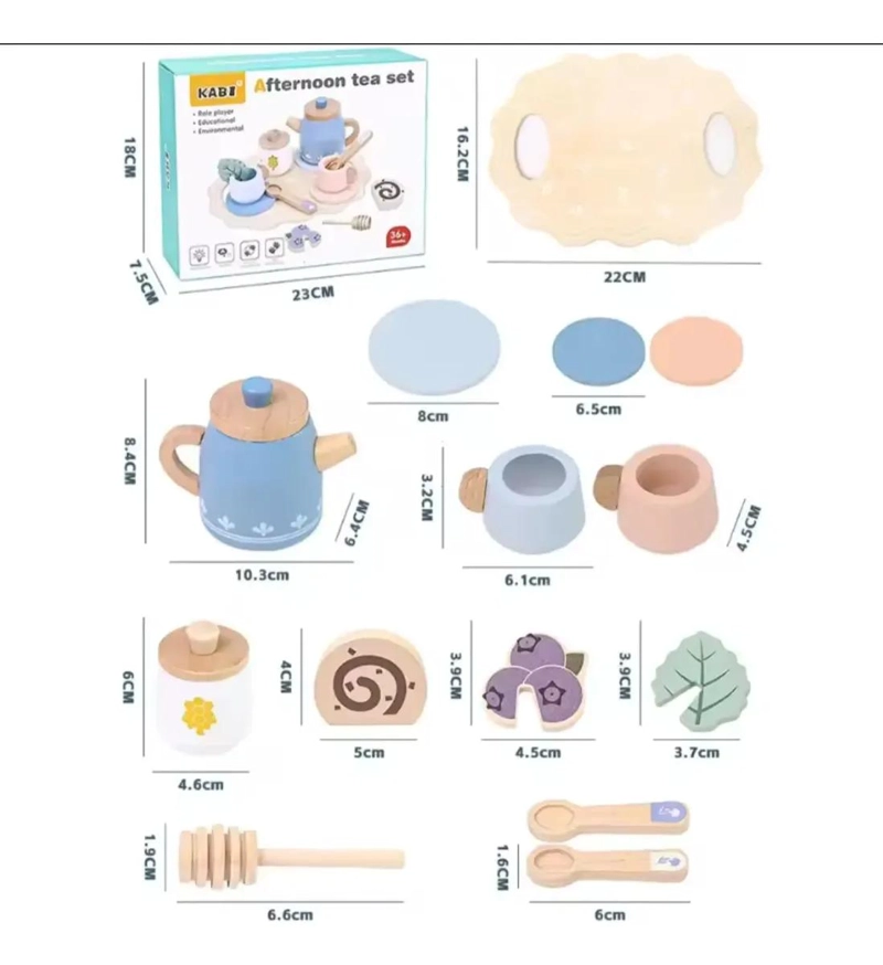 JUEGO DE TE  INFANTIL DE MADERA PARA NIÑOS - 2