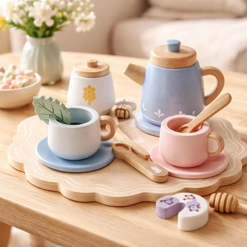 JUEGO DE TE  INFANTIL DE MADERA PARA NIÑOS - 3