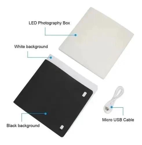 ESTUDIO FOTOGRAFICO PORTATIL 30X30CM PARA OBJETOS PEQUEÑOS - 7