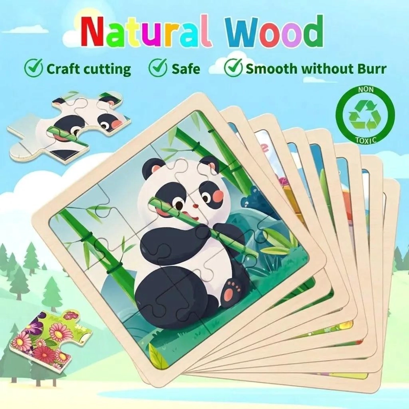 ROMPECABEZAS DE MADERA PARA NIÑOS CON ANIMALES DIVERSOS - 4