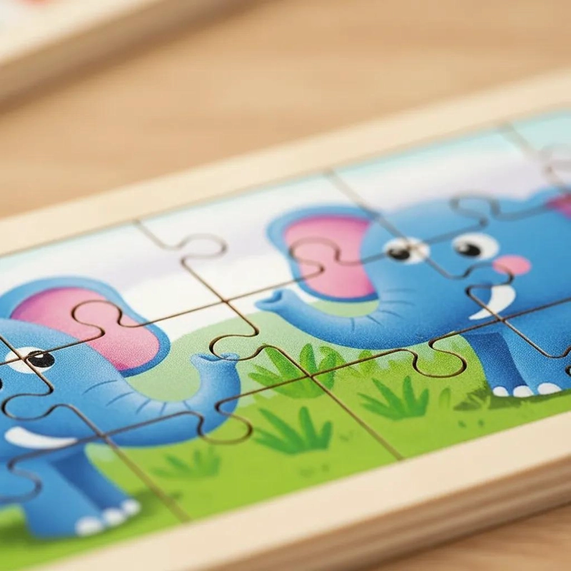 ROMPECABEZAS DE MADERA PARA NIÑOS CON ANIMALES DIVERSOS - 9