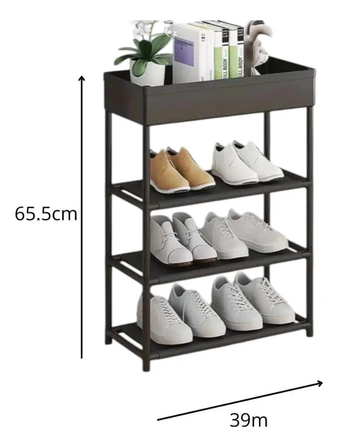 ZAPATERO ORGANIZADOR DE CALZADOS 4 NIVELES 65X39 CM - 6