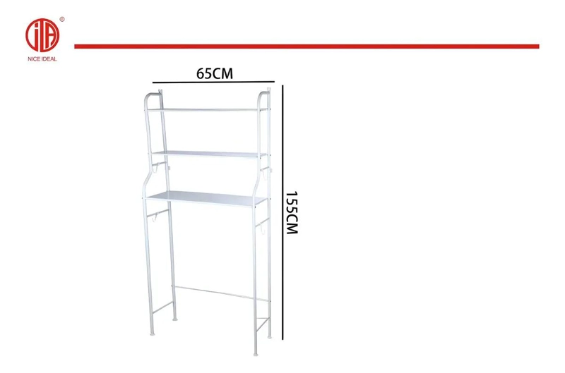 ESTANTE ORGANIZADOR METALICO 3 NIVELES PARA BAÑO Y LAVANDERIA - 2