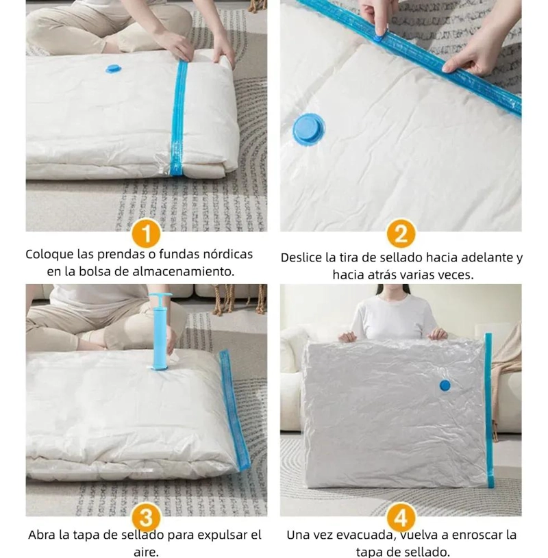 BOLSAS DE ALMACENAMIENTO AL VACIO CON BOMBA MANUAL - 7