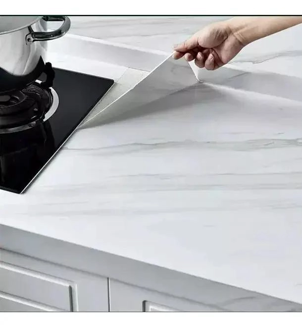 PAPEL TAPIZ ADHESIVO DE MARMOL PARA DECORACION DE INTERIORES - 1