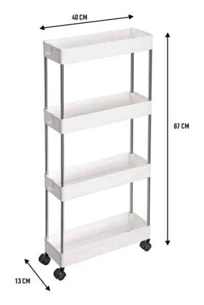 CARRITO ORGANIZADOR DE 4 NIVELES CON RUEDAS PARA MULTIPLES USOS - 5