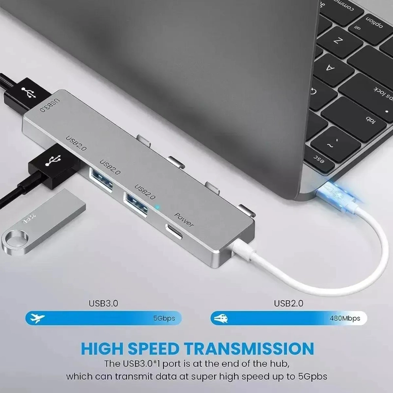 ADAPTADOR HUB USB TIPO C CON 3 PUERTOS PARA CONECTIVIDAD - 3