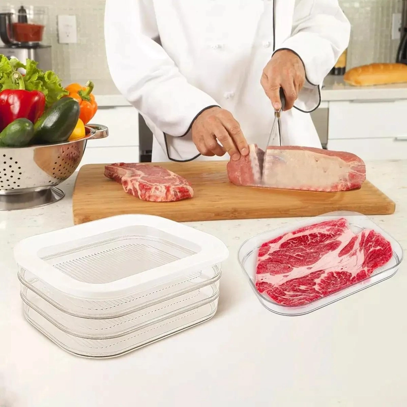 ORGANIZADOR ACRILICO PARA REFRIGERADOR CON 3 NIVELES - 2