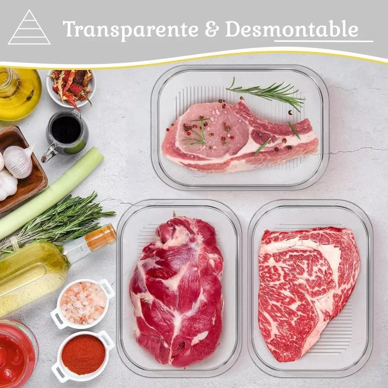 ORGANIZADOR ACRILICO PARA REFRIGERADOR CON 3 NIVELES - 9