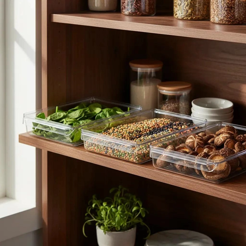 ORGANIZADOR HERME TICO TRANSPARENTE PARA FRUTAS Y VERDURAS PACK 3 - 2