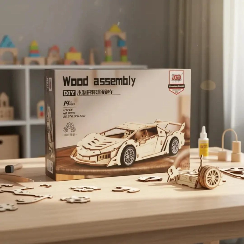 PUZZLE 3D ARMABLE DE MADERA PARA NIÑOS 114 PIEZAS - 5