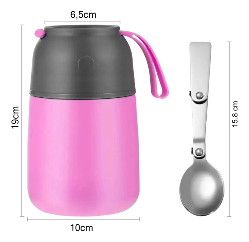 TARRO TERMO TE RMICO ACERO INOXIDABLE 650 ML IDEAL PARA ALIMENTOS - 3