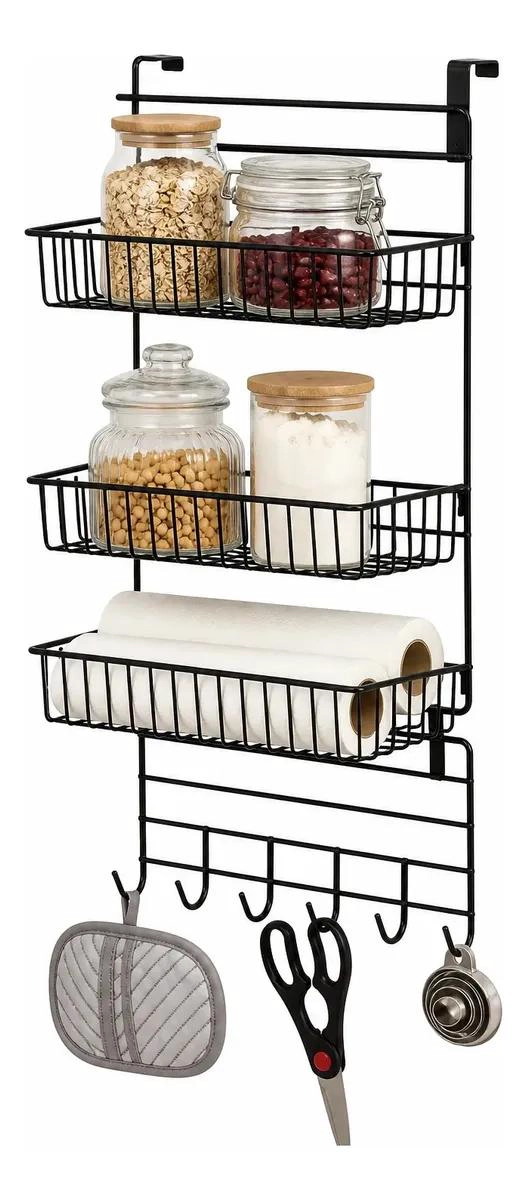 ORGANIZADOR DE DESPENSA DE 3 NIVELES PARA PUERTA - 1