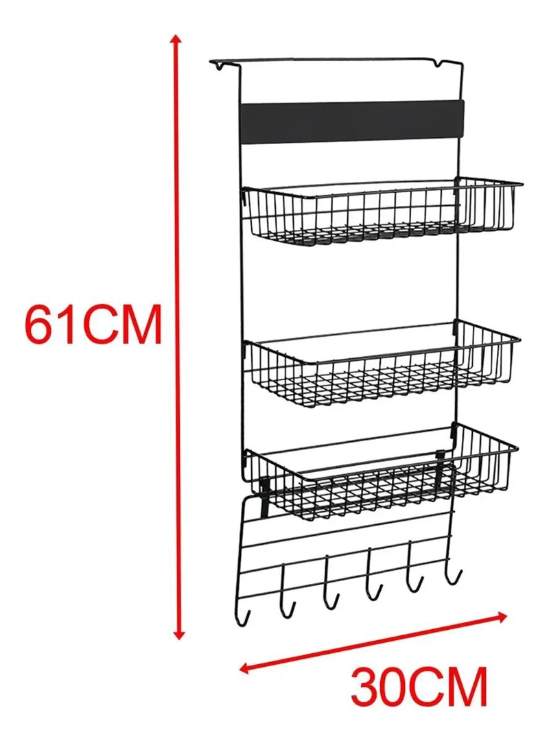 ORGANIZADOR DE DESPENSA DE 3 NIVELES PARA PUERTA - 5