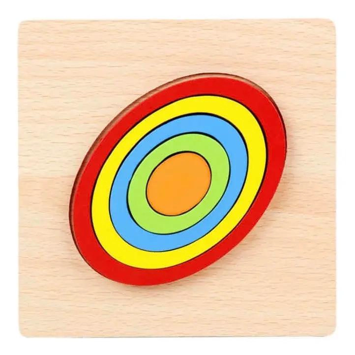 ROMPECABEZAS GEOME TRICO DE MADERA PARA APRENDIZAJE CREATIVO - 4