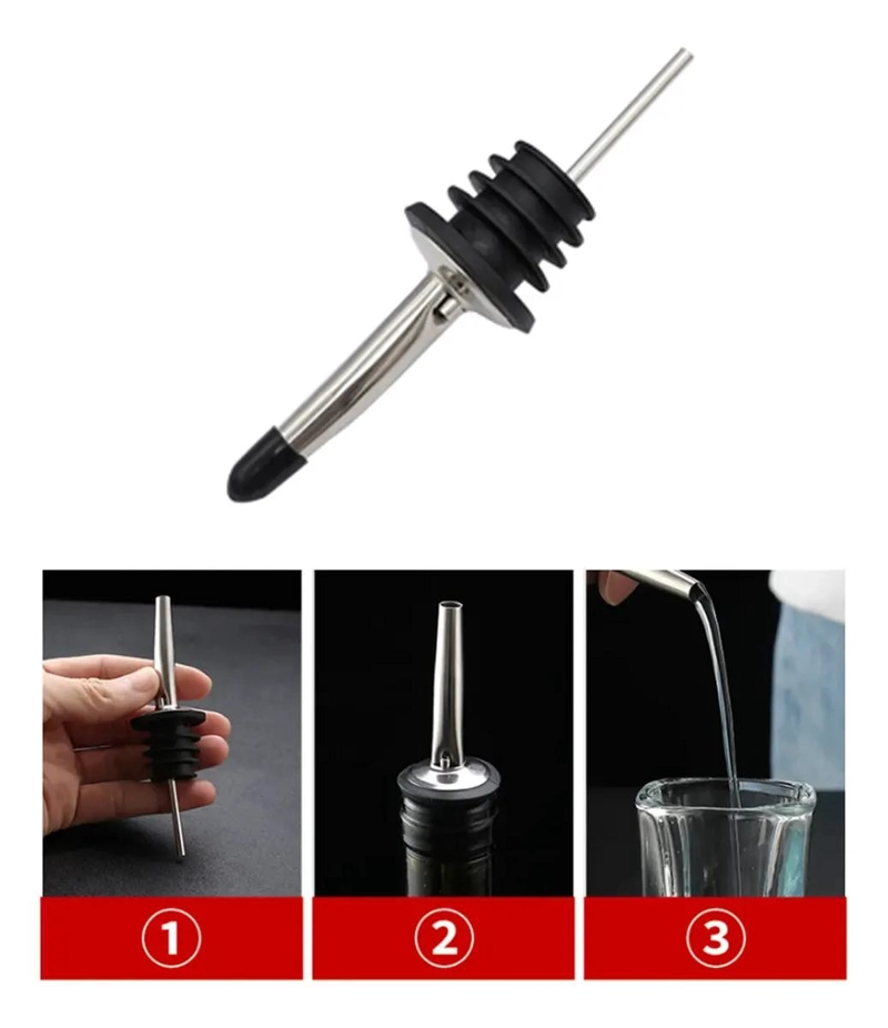 PACK DE 12 DOSIFICADORES DE ACERO INOXIDABLE PARA BOTELLAS - 4