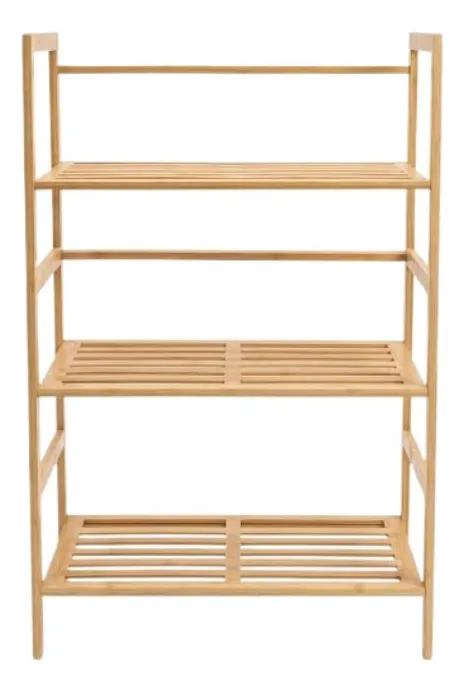 MUEBLE ORGANIZADOR DE BAMBU NATURAL CON 3 NIVELES - 1