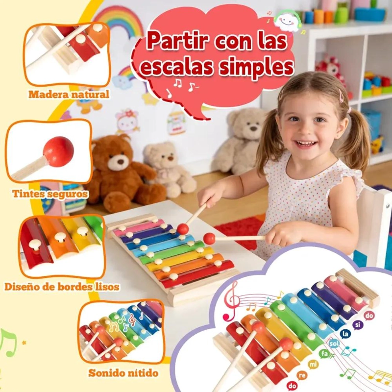 SET DE 11 JUGUETES DIDACTICOS DE MADERA PARA NIÑOS - 3