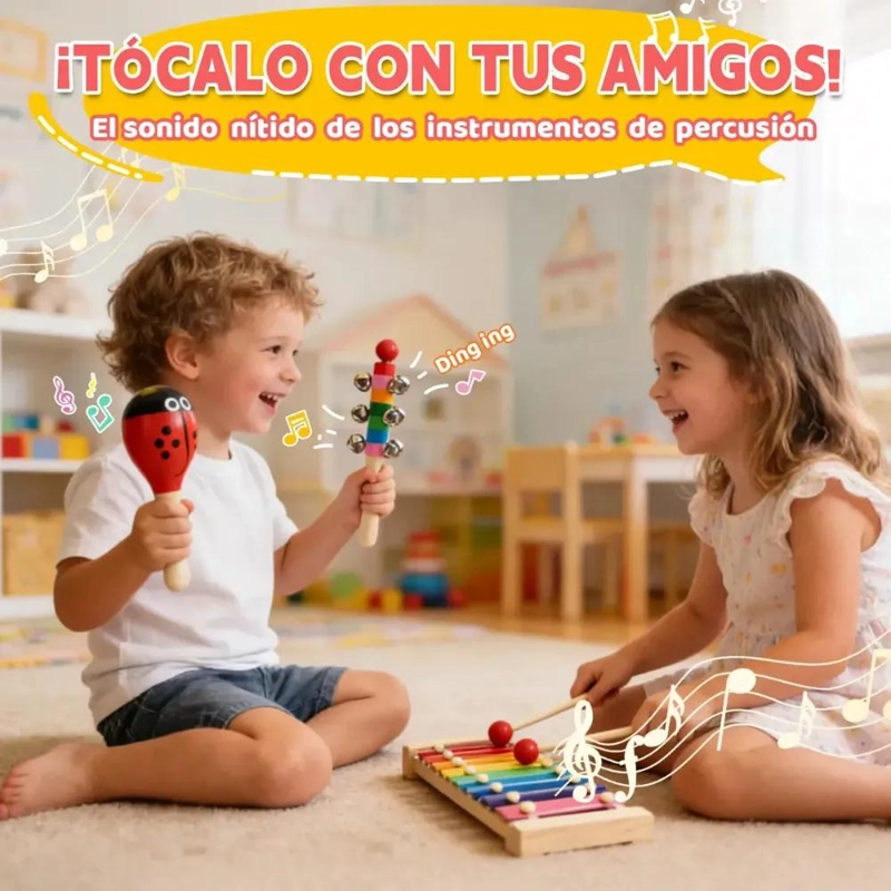 SET DE 11 JUGUETES DIDACTICOS DE MADERA PARA NIÑOS - 7