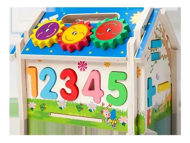 CASA INTERACTIVA DE MADERA PARA APRENDIZAJE INFANTIL - 3