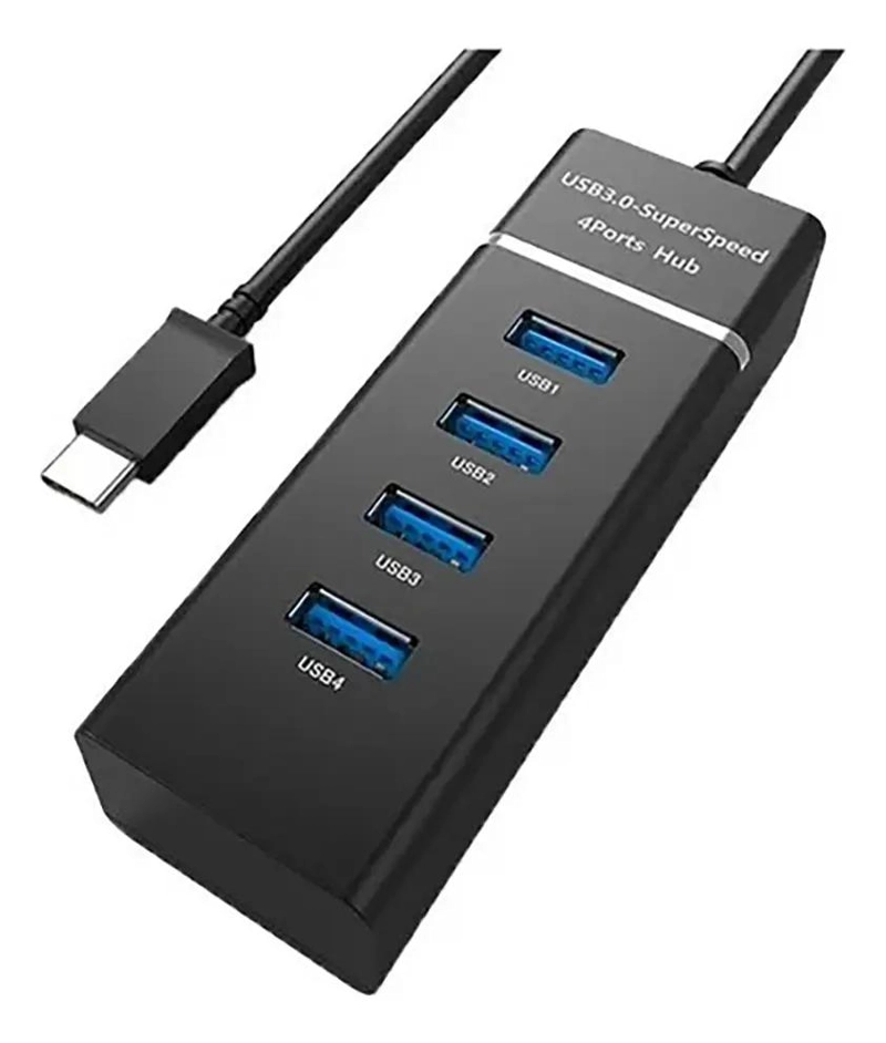 HUB USB TIPO C 4 PUERTOS 3.0 PARA CONEXIONES RAPIDAS - 3