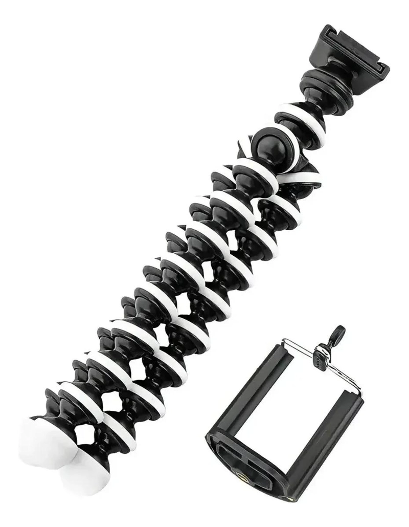 TRIPODE FLEXIBLE PULPO PARA CELULAR Y CAMARA CON SOPORTE AJUSTABLE - 4