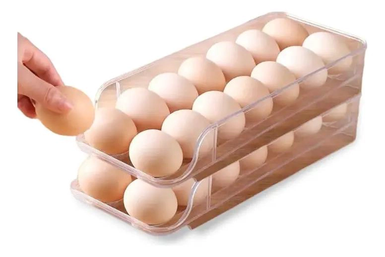 ORGANIZADOR DE HUEVOS TRANSPARENTE PARA 28 UNIDADES - 1