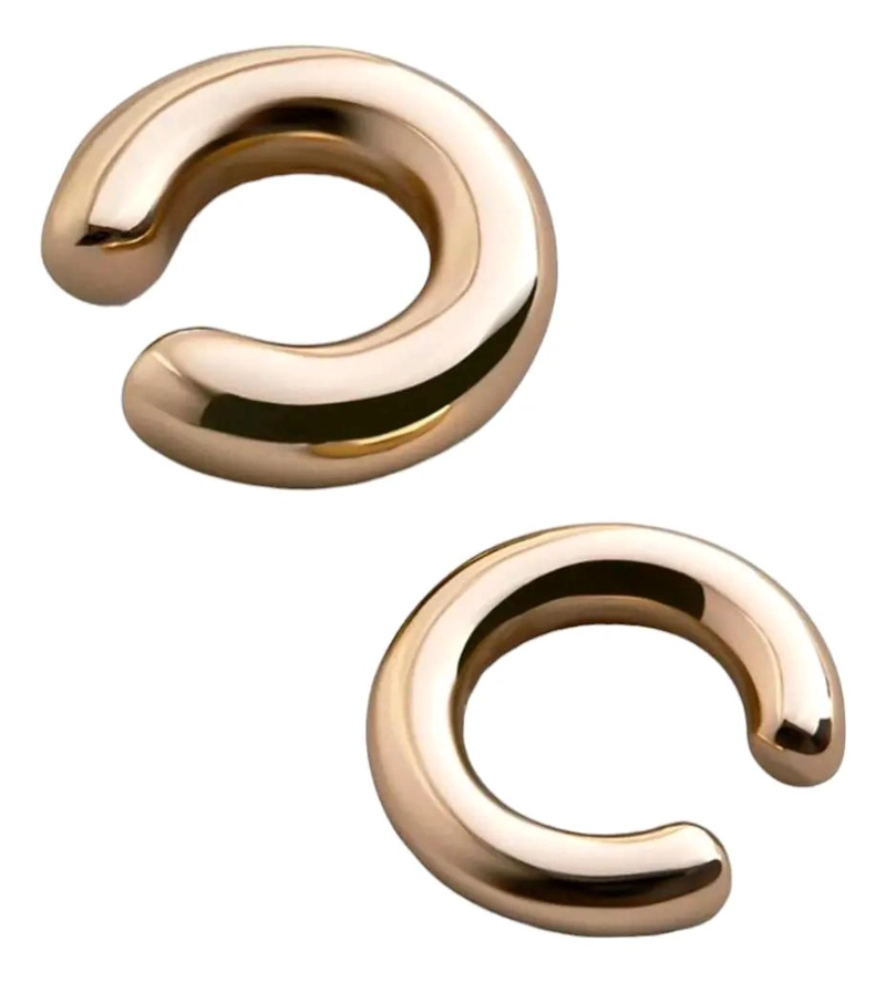 ELEGANTES AROS EARCUFF DE BAÑO DE PLATA 925 PARA TODOS - 1