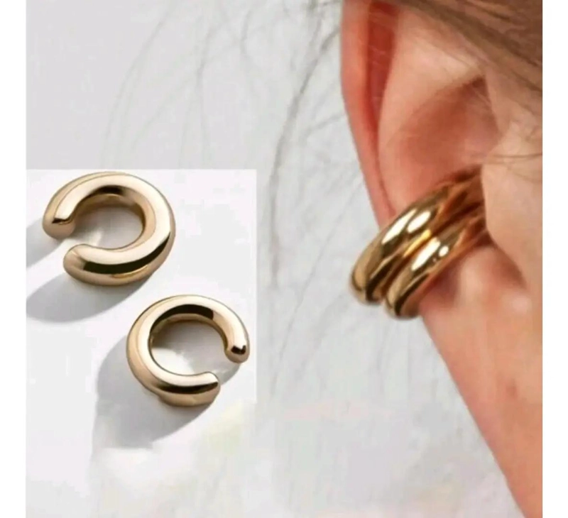 ELEGANTES AROS EARCUFF DE BAÑO DE PLATA 925 PARA TODOS - 5