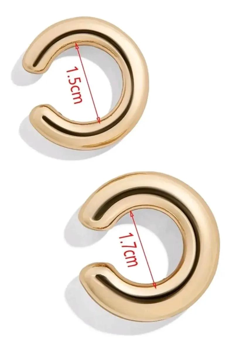 ELEGANTES AROS EARCUFF DE BAÑO DE PLATA 925 PARA TODOS - 6