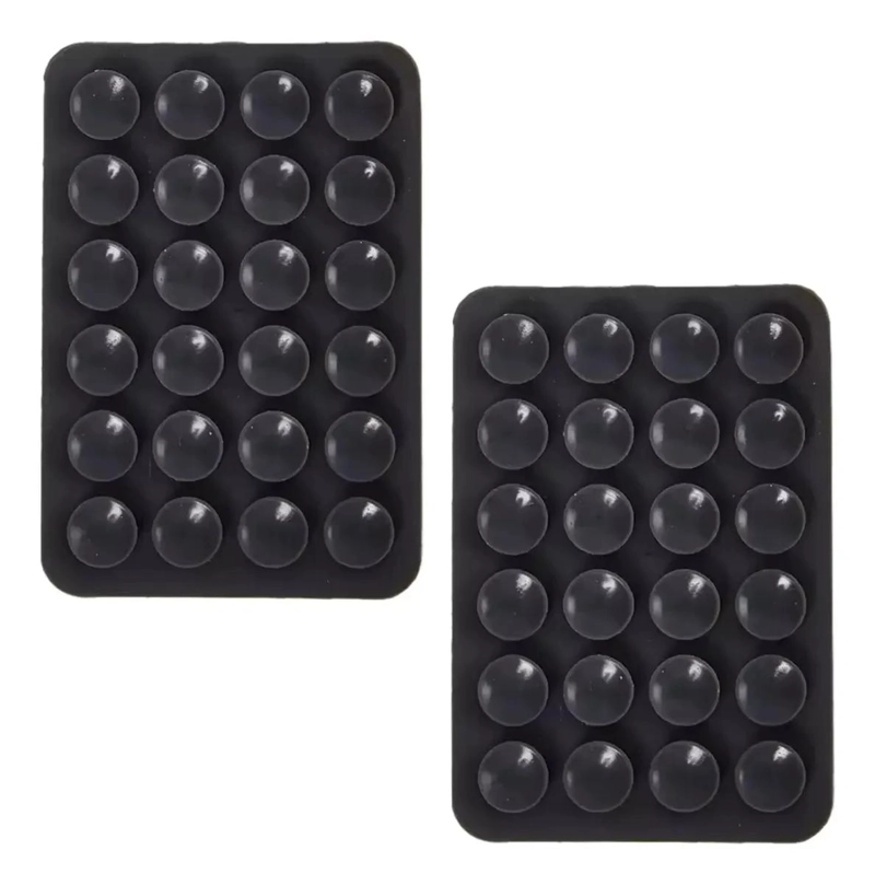 PACK DE 2 SOPORTES DE SILICONA CON VENTOSA PARA CELULAR - 1