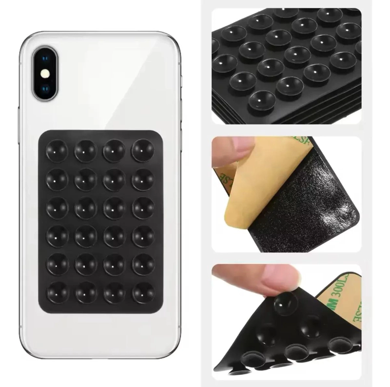 PACK DE 2 SOPORTES DE SILICONA CON VENTOSA PARA CELULAR - 4