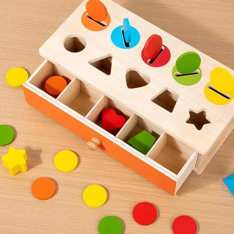 CAJA CLASIFICADORA DE MADERA PARA APRENDER FORMAS Y COLORES - 5