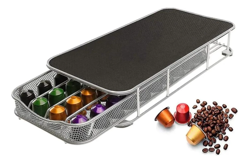 ORGANIZADOR DE CAPSULAS DE CAFE  PARA 40 UNIDADES CON DISEÑO ELEGANTE - 1