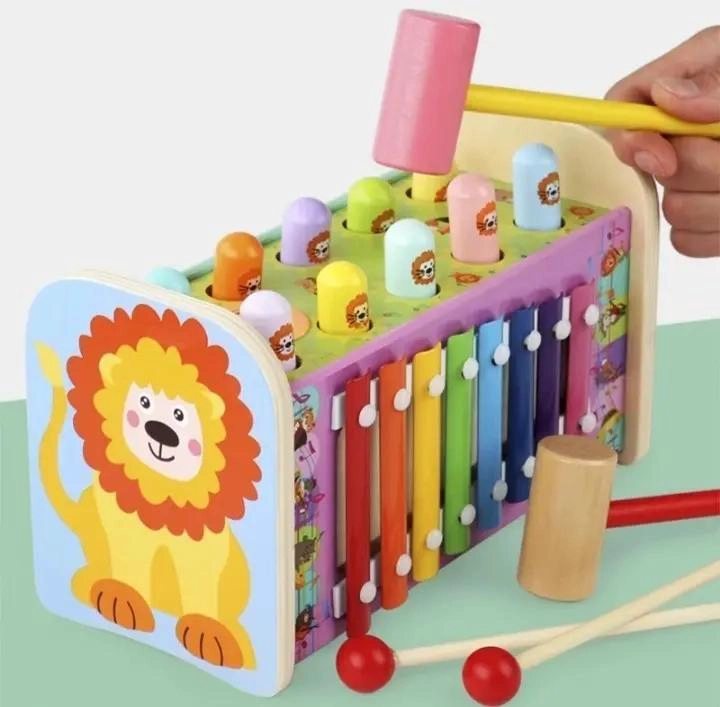 JUGUETE DIDACTICO DE MADERA LEON PARA BEBE S Y NIÑOS - 2
