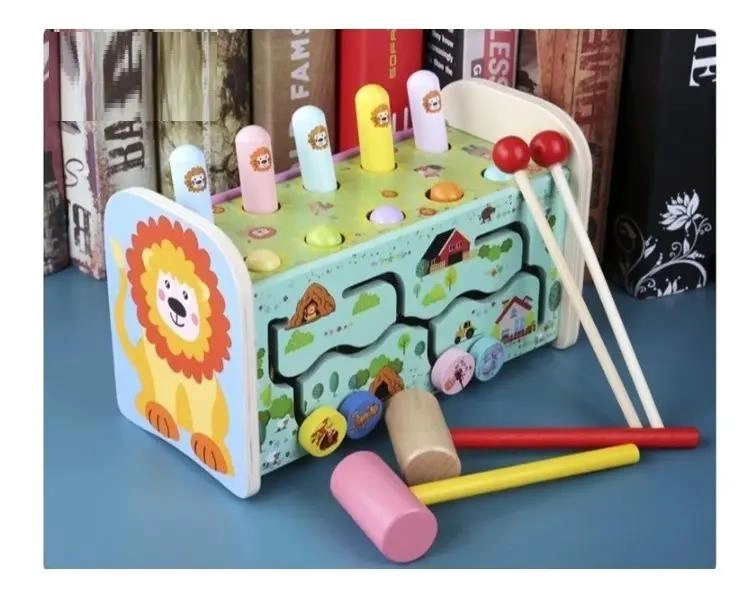 JUGUETE DIDACTICO DE MADERA LEON PARA BEBE S Y NIÑOS - 7