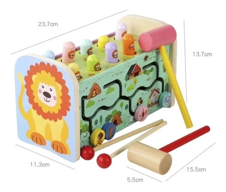 JUGUETE DIDACTICO DE MADERA LEON PARA BEBE S Y NIÑOS - 8