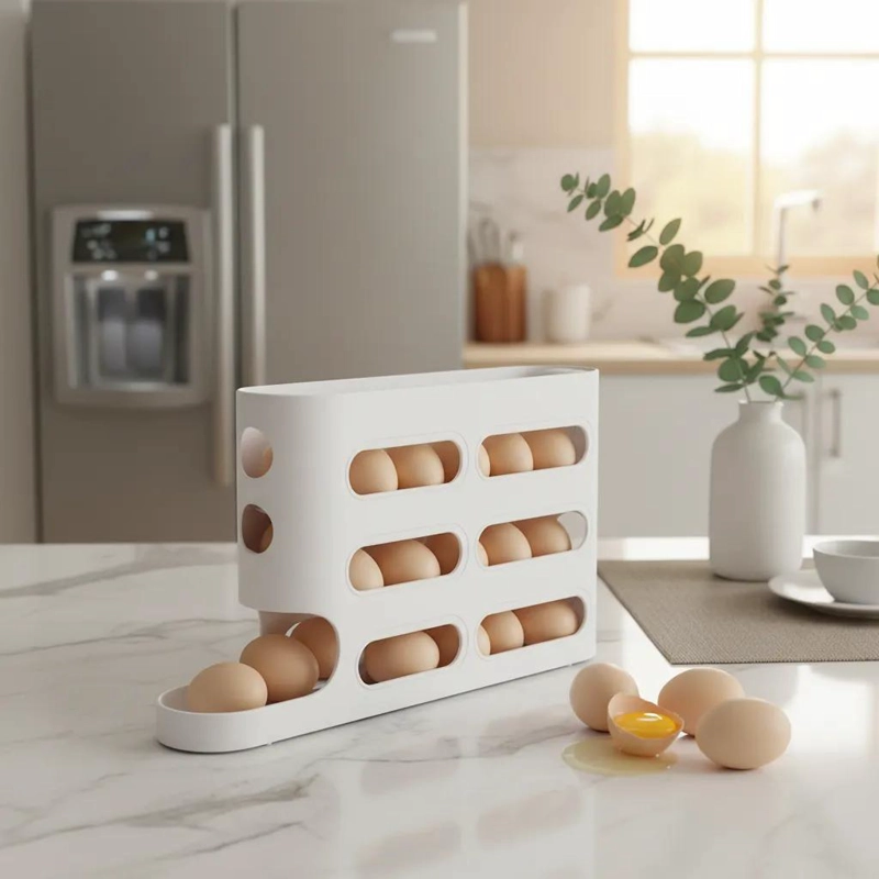 DISPENSADOR DE HUEVOS ORGANIZADOR PARA 26 HUEVOS - 1