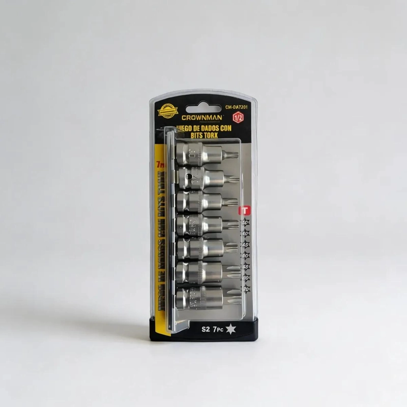 SET DE DADOS BITS TORX MACHO 1/2 DE 7 PIEZAS - 3