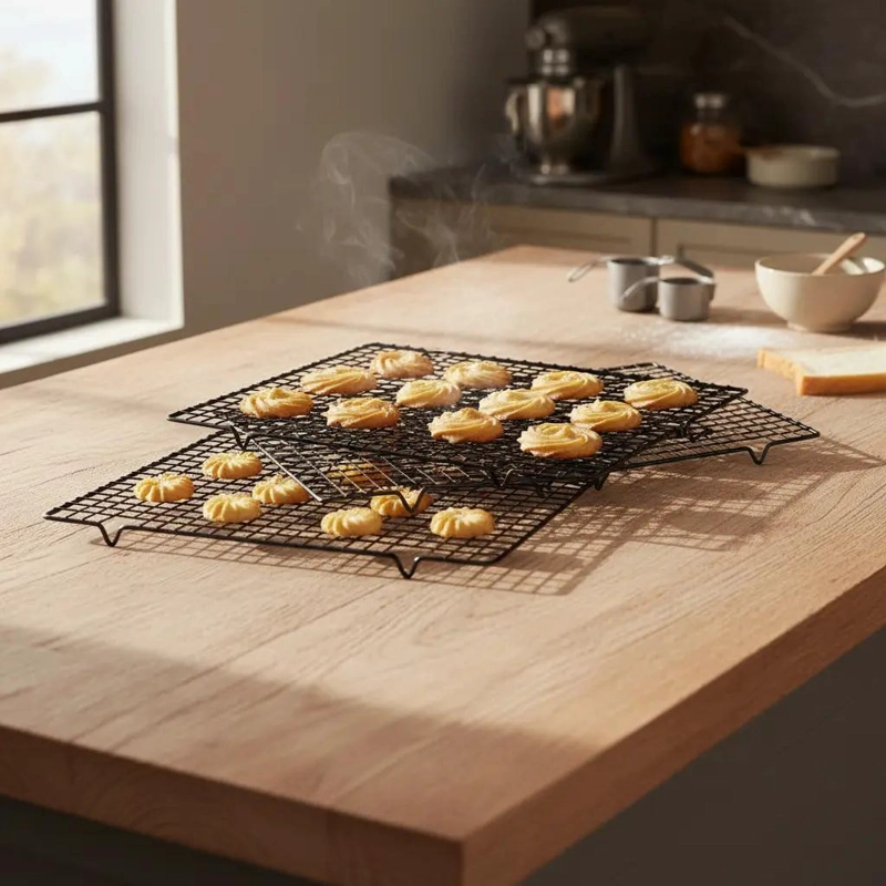 SET DE 3 REJILLAS PARA ENFRIAR GALLETAS Y PIZZAS DE 40 CM - 1