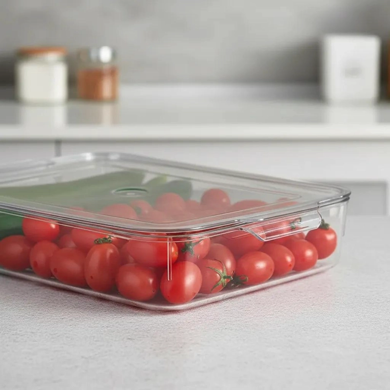 ORGANIZADOR DE REFRIGERADOR CON TAPA PARA ALIMENTOS Y ARTICULOS - 4
