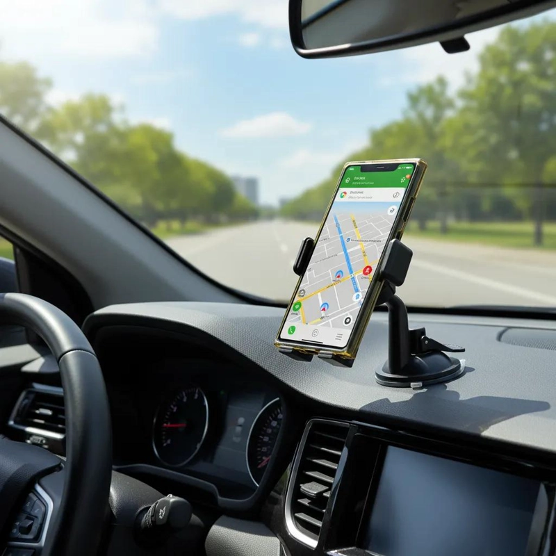 SOPORTE PARA CELULAR CON IMAN Y VENTOSA 360 GRADOS PARA AUTO - 8