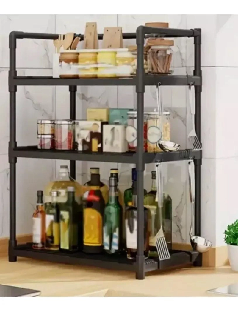 ESTANTE ORGANIZADOR DE COCINA MULTIFUNCIONAL DE 3 NIVELES - 3