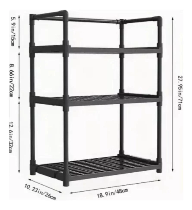 ESTANTE ORGANIZADOR DE COCINA MULTIFUNCIONAL DE 3 NIVELES - 4