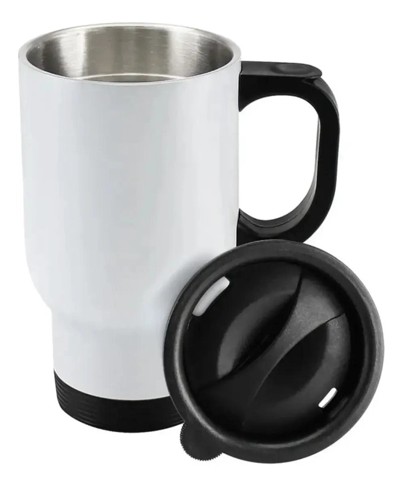 PACK DE 2 TAZAS MUG TE RMICAS METALICAS CON TAPA - 3