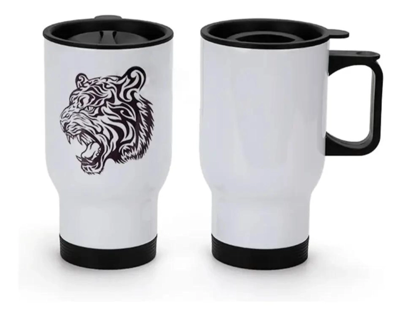 PACK DE 2 TAZAS MUG TE RMICAS METALICAS CON TAPA - 5