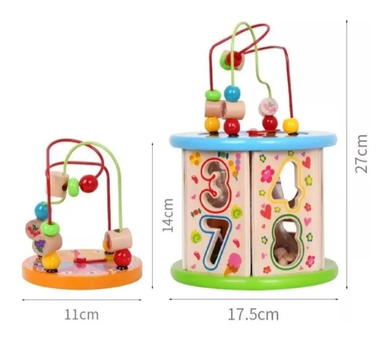 CUBO DIDACTICO DE MADERA PARA APRENDIZAJE INFANTIL - 7